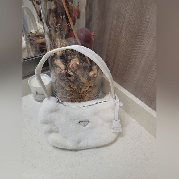 Prada Re-Edition 2005 Faux Fur Shoulder Bag Mini - Picture 1 of 11